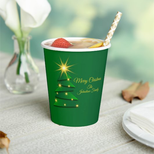 一致する緑のツリー変更名20xx 紙コップ (インサイチュ)