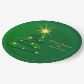 一致する緑のツリー変更名20xx 9" ペーパープレート (アングル)