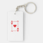 一致するAceハートスーツトランプ モダン キーホルダー (裏面)