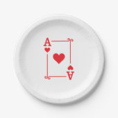 一致するAceハートスーツトランプ モダン ペーパープレート (正面)