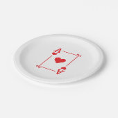 一致するAceハートスーツトランプ モダン ペーパープレート (アングル)