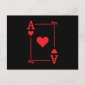 一致するAceハートスーツトランプ モダン ポストカード (正面)
