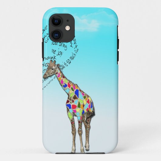 一致のキリン愛ハートのiphoneカバー Case-Mate iPhoneケース (裏面)