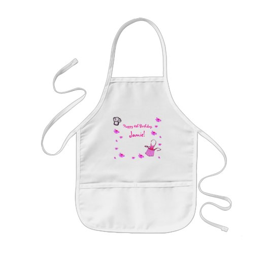 一致のシェフのエプロンは料理教室をからかいます 子供用エプロン (正面)