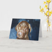 一致の切手が付いているVizslaの挨拶状 カード (黄色い花)