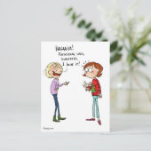 一致の醜いセーターの郵便はがき ポストカード (スタンド正面)