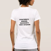 一致は普通を繁殖させます Tシャツ (裏面)