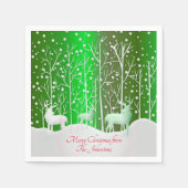 一致セット白トナカイ編集名カクテル スタンダードカクテルナプキン (正面)