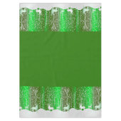 一致セット白トナカイ編集名（緑） テーブルクロス (正面)