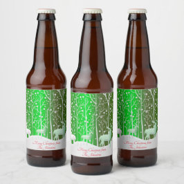 一致セット白トナカイ編集名（緑） ビールラベル