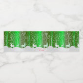 一致セット白トナカイ編集名(緑) ペットボトルラベル (シングルラベル)