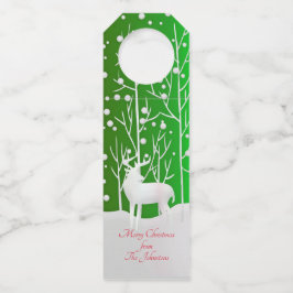 一致セット白トナカイ編集名（緑） ボトルネックタグ