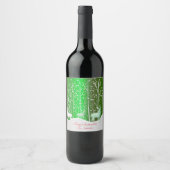 一致セット白トナカイ編集名（緑） ワインラベル (正面)