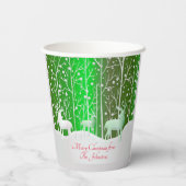 一致セット白トナカイ編集名(緑) 紙コップ (裏面)