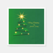 一致セット緑のツリーの名前カクテル スタンダードカクテルナプキン (正面)