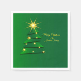 一致セット緑のツリーの名前カクテル スタンダードカクテルナプキン