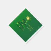 一致セット緑のツリーの名前カクテル スタンダードカクテルナプキン (角)