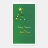 一致セット緑のツリー変更名ゲストタオル (正面)