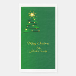 一致セット緑のツリー変更名ゲストタオル
