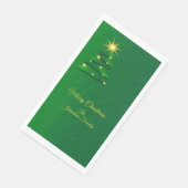 一致セット緑のツリー変更名ゲストタオル (コーナー)