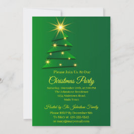 一致セット緑のツリー変更名文字クリスマス 招待状