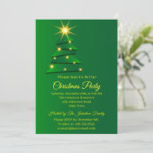 一致セット緑のツリー変更名文字クリスマス 招待状 (スタンド正面)
