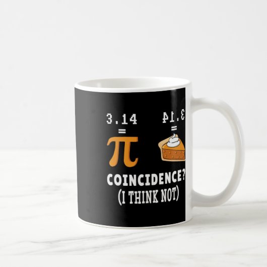 一致パイ円ミーム算数ギークおたくPi コーヒーマグカップ (右)