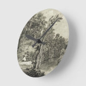 一般に次と呼ばれる孔化春の見解 ラウンド壁時計 (傾斜)