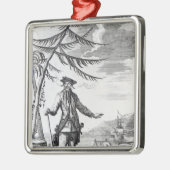 一般にBlackbeardと電話されるTeach大尉、 メタルオーナメント (左)