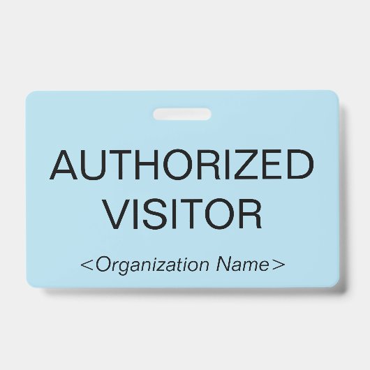 一般の「AUTHORIZED VISITOR」バッジ バッジ (正面)