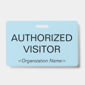 一般の「AUTHORIZED VISITOR」バッジ バッジ (裏面)