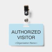 一般の「AUTHORIZED VISITOR」バッジ バッジ (正面 （クリップ付）)