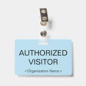 一般の「AUTHORIZED VISITOR」バッジ バッジ (裏面 （クリップ付）)