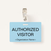 一般の「AUTHORIZED VISITOR」バッジ バッジ (裏面クリップ)
