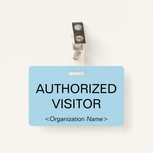 一般の「AUTHORIZED VISITOR」バッジ バッジ (正面クリップ)