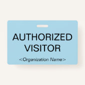 一般の「AUTHORIZED VISITOR」バッジ バッジ (裏面)