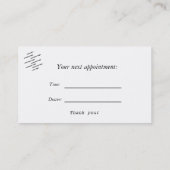 一般アポイントメント名刺 予約カード (裏面)