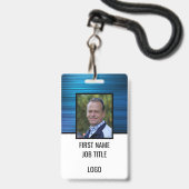 一般オフィスバッジ バッジ (正面（ネックストラップ付）)