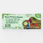 一般カスタマイズ農家市場オーガニック野菜 横断幕 (横)