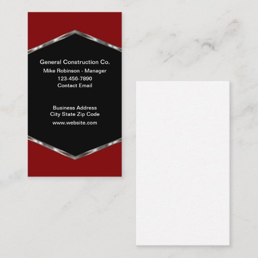 一般クール建築名刺 名刺 (正面/裏面)