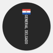 一般デルガドパラグアイ国旗のエンブレムエスクード旗 ラウンドシール (正面)