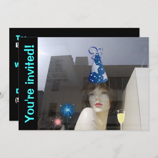 一般パーティー/大晦日招待状 招待状 (正面/裏面)