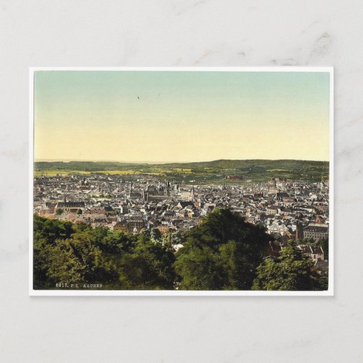 一般ビュー、アーヘン、ライン、ドイツクラシックP ポストカード (正面)