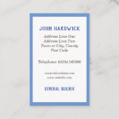 一般ビルダと建物マテリアル 名刺 (裏面)