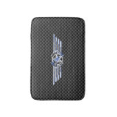 一般プライベートエアパイロットクロムライクスターウィングス バスマット (正面縦)