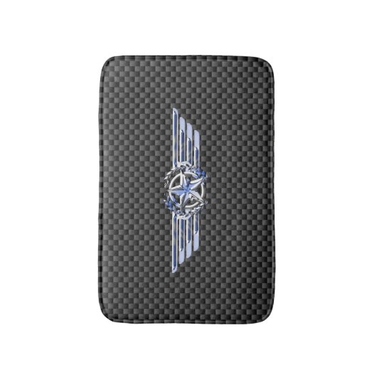 一般プライベートエアパイロットクロムライクスターウィングス バスマット (正面縦)