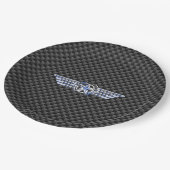 一般プライベートエアパイロットクロムライクスターウィングス ペーパープレート (アングル)