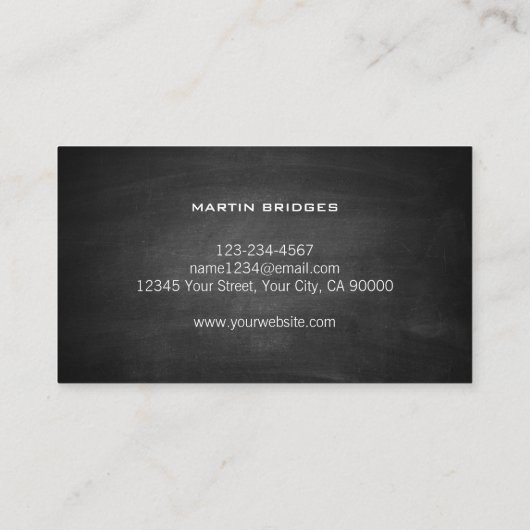 一般モダン建築チョーク 名刺 (裏面)