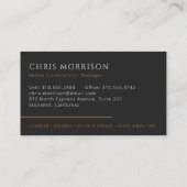 一般モダン建築管理ブラック 名刺 (裏面)