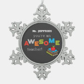 一般先生感謝素晴らし日 スノーフレークピューターオーナメント (正面)